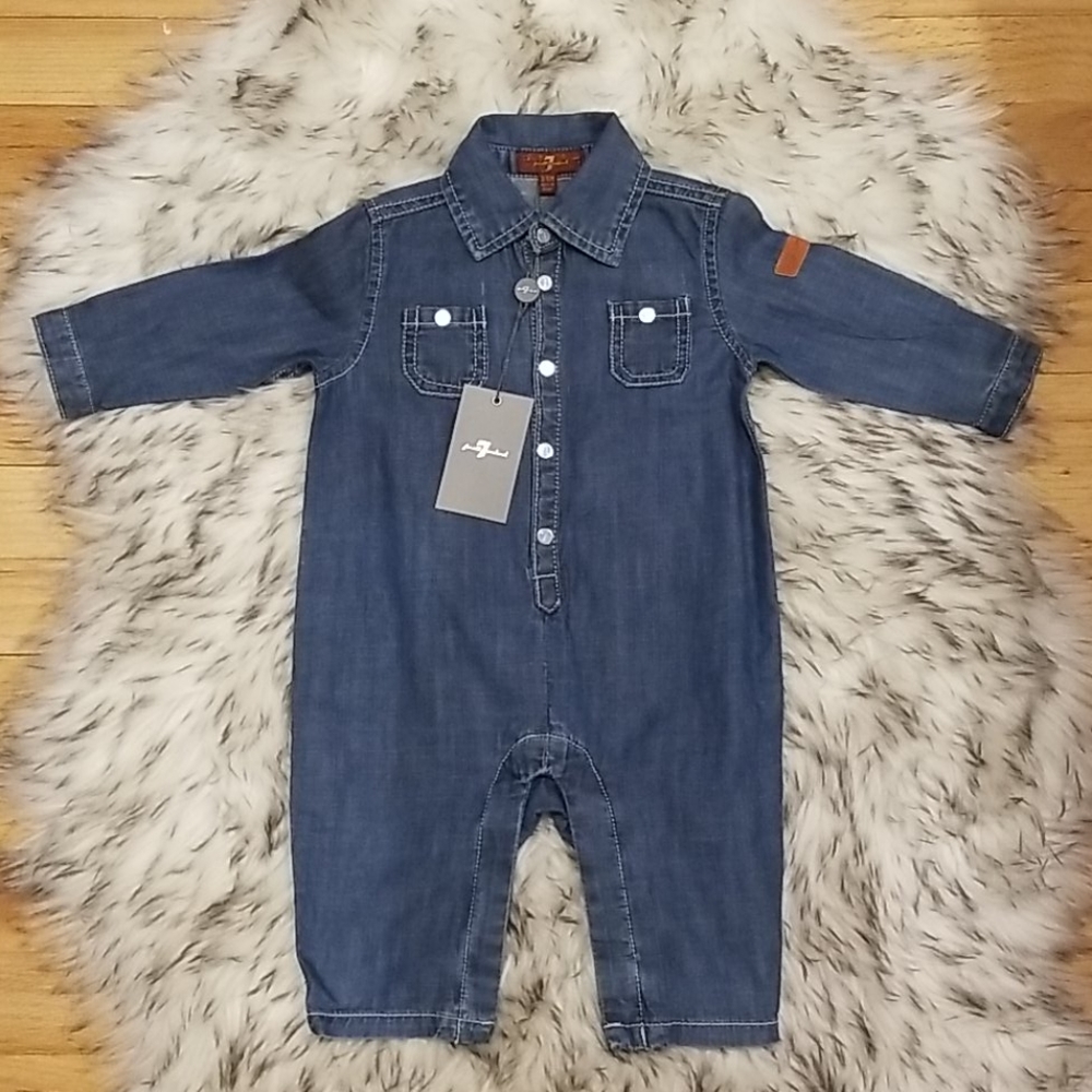 NWT Boy's Chambray Romper